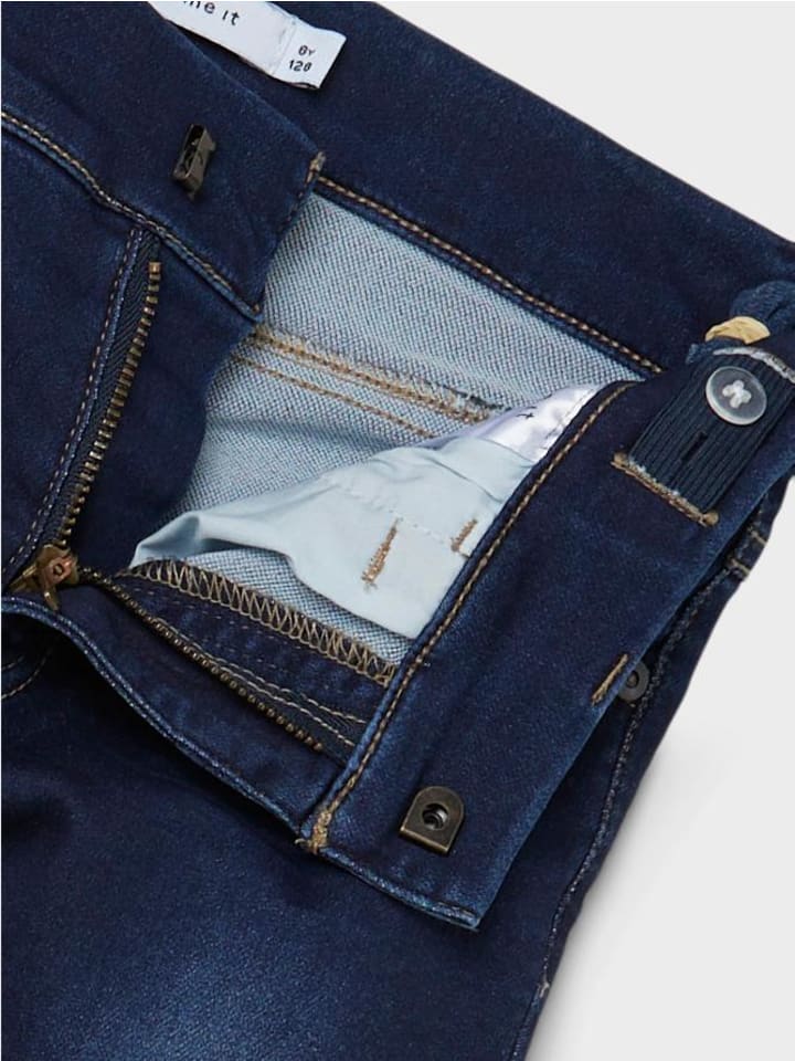 name it Jeans slim fit in dark blue denim günstig kaufen
