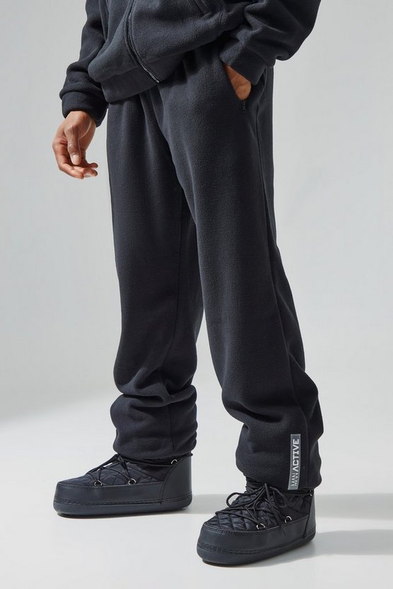 Oversize Jogginghose mit Fleece-Futter und Reißverschluss