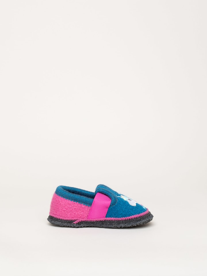kitz-pichler Hausschuh Bobby Appl. Einhorn in arctic blue/lippstick günstig kaufen