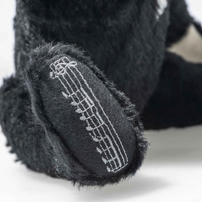 James Bond Dr. No Teddybär mit Musikwerk, 30 cm, schwarz