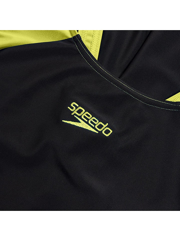 Speedo Badeanzug in Schwarz/ Gelb günstig kaufen