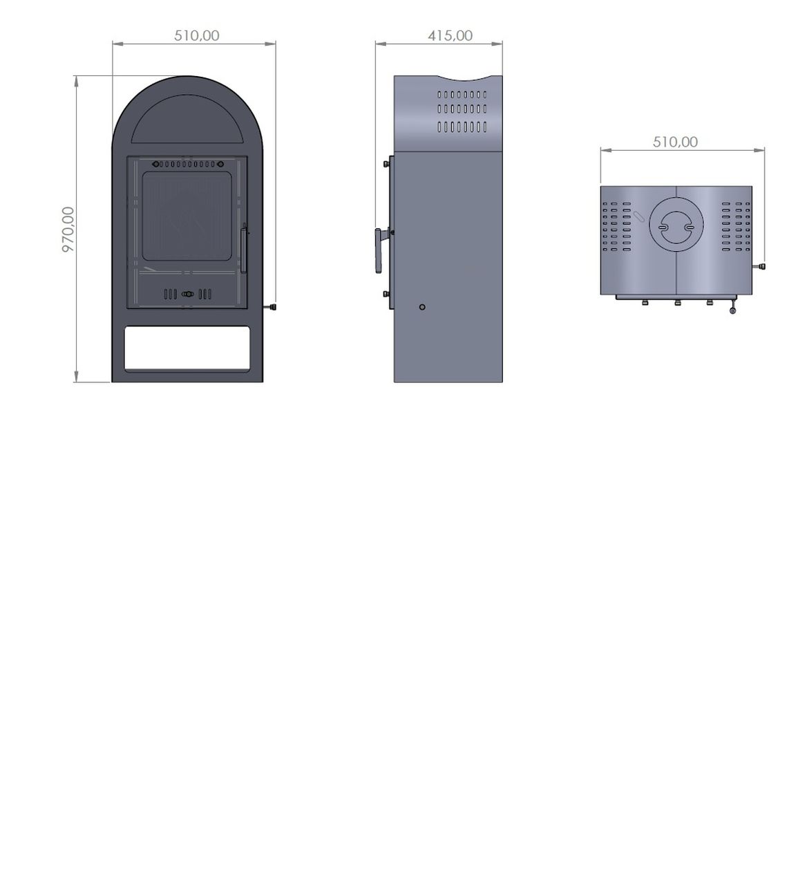Moeby24 Kaminofen Klassik Efes Anthrazit 150mm Rauchrohr BimSchV 1-2 EEK A