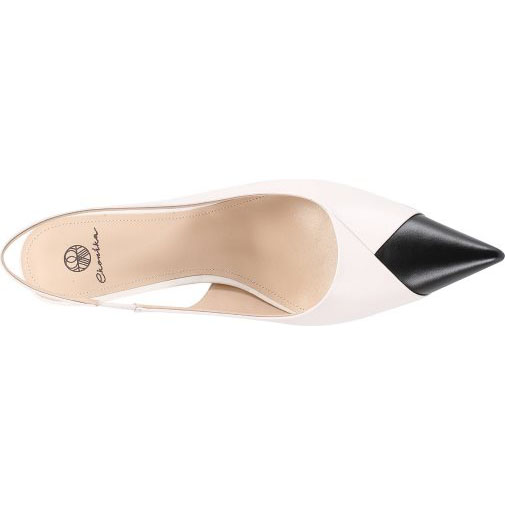 ekonika Sling-Pumps mit eleganter Kontrast-Spitze