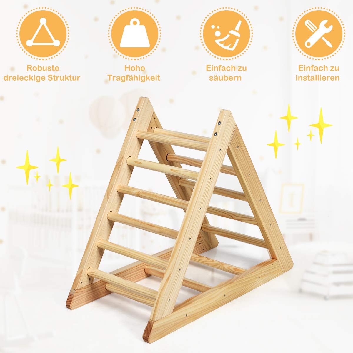 Costway Kletterdreieck aus Holz