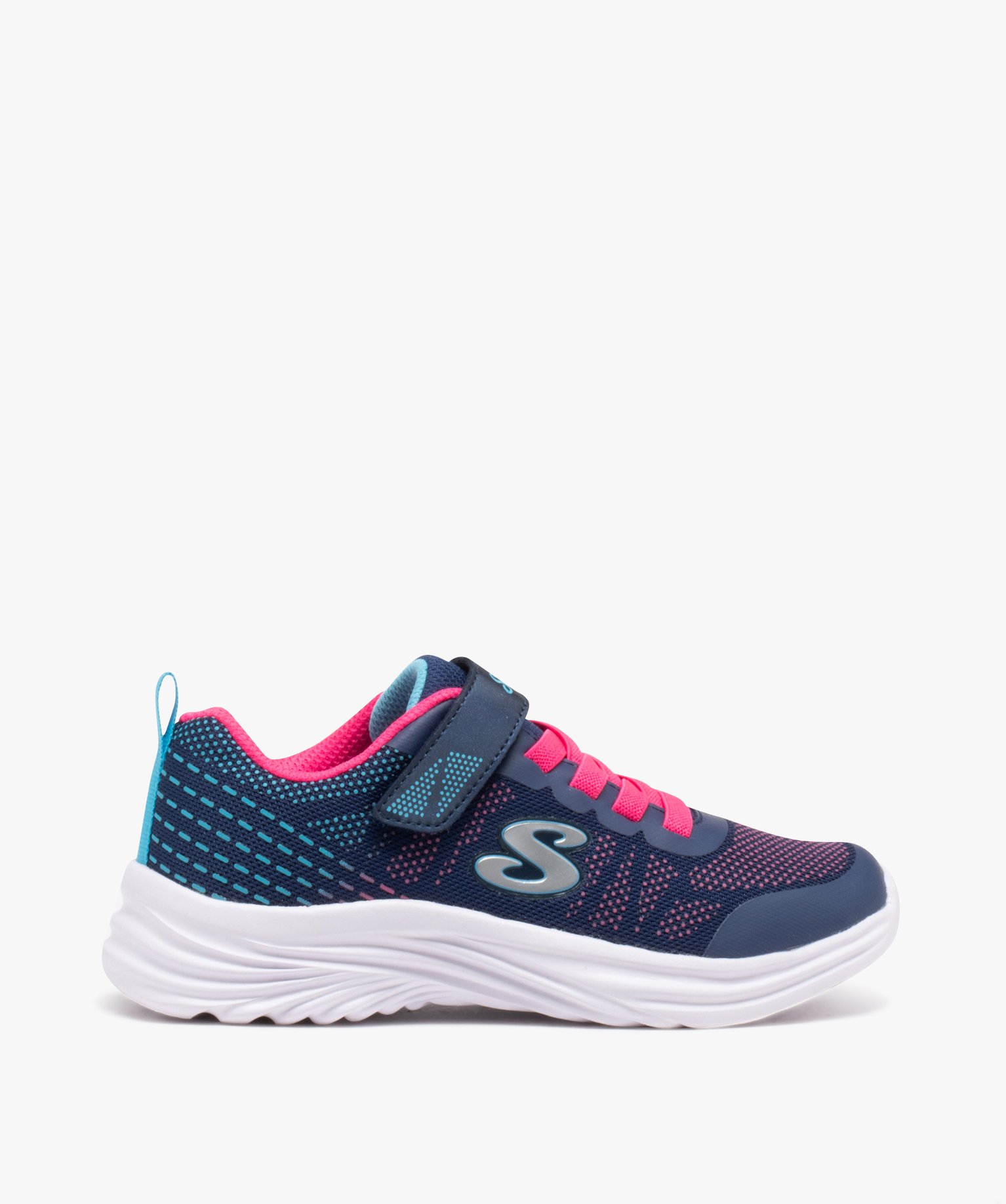 Baskets fille running en mesh à reliefs - Skechers marine | GEMO