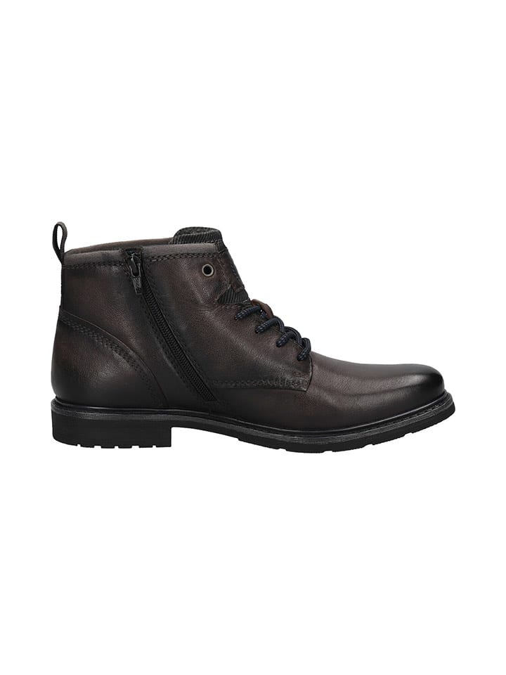 Bugatti Leder-Boots in Anthrazit günstig kaufen