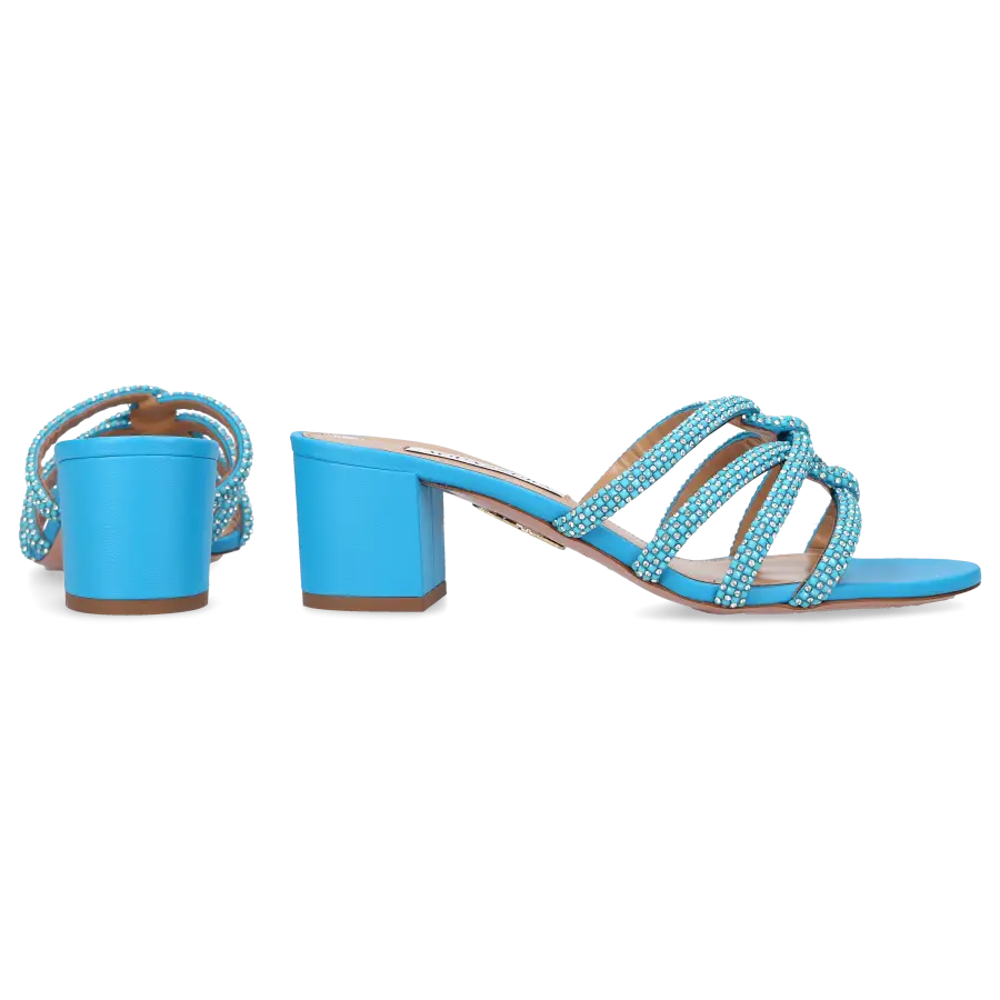 Aquazzura - Sandalen MOONDUST 50 Kalbsleder - blau