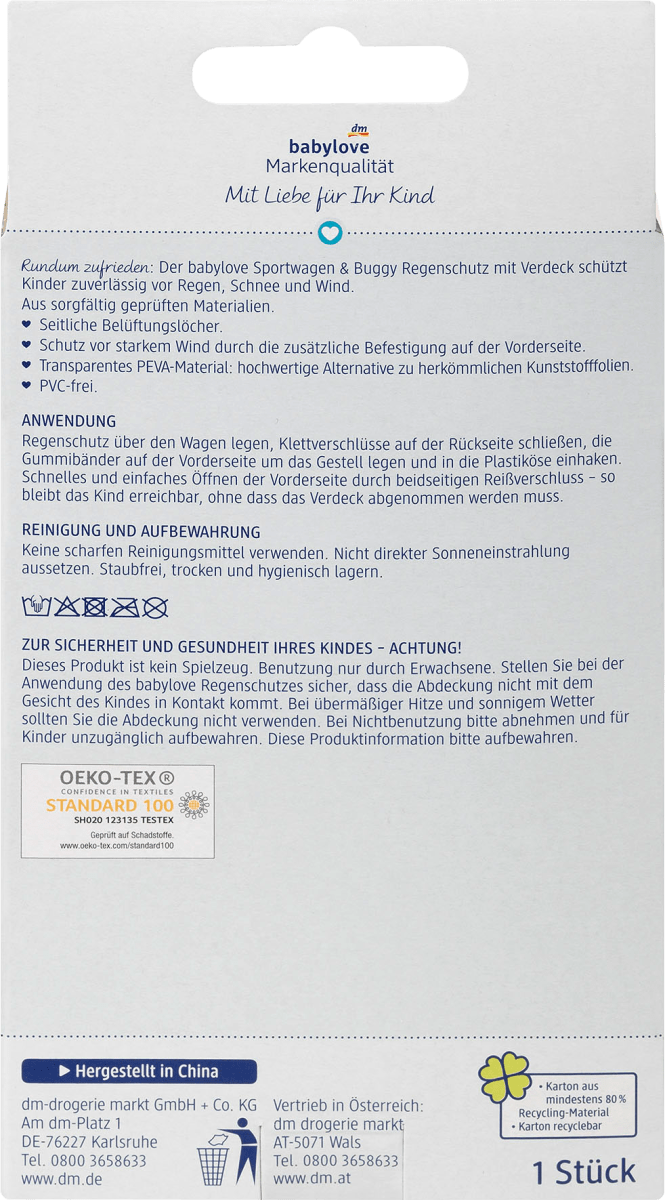 Regenschutz für Sportwagen & Buggys, 1 St