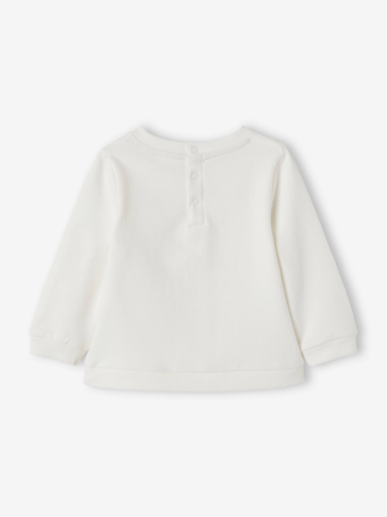 Sweat bébé fille DS® Marie les Aristochats beige clair uni avec decor