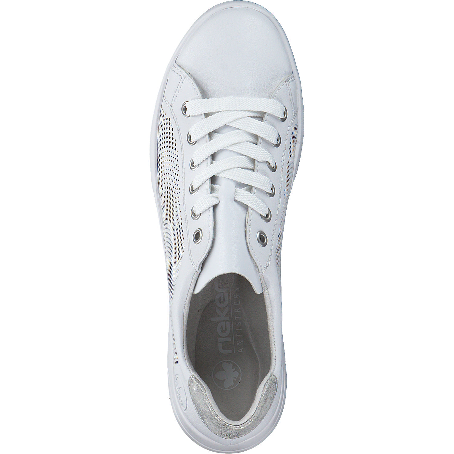Rieker 45606, Schnürschuhe, Damen, Weiß