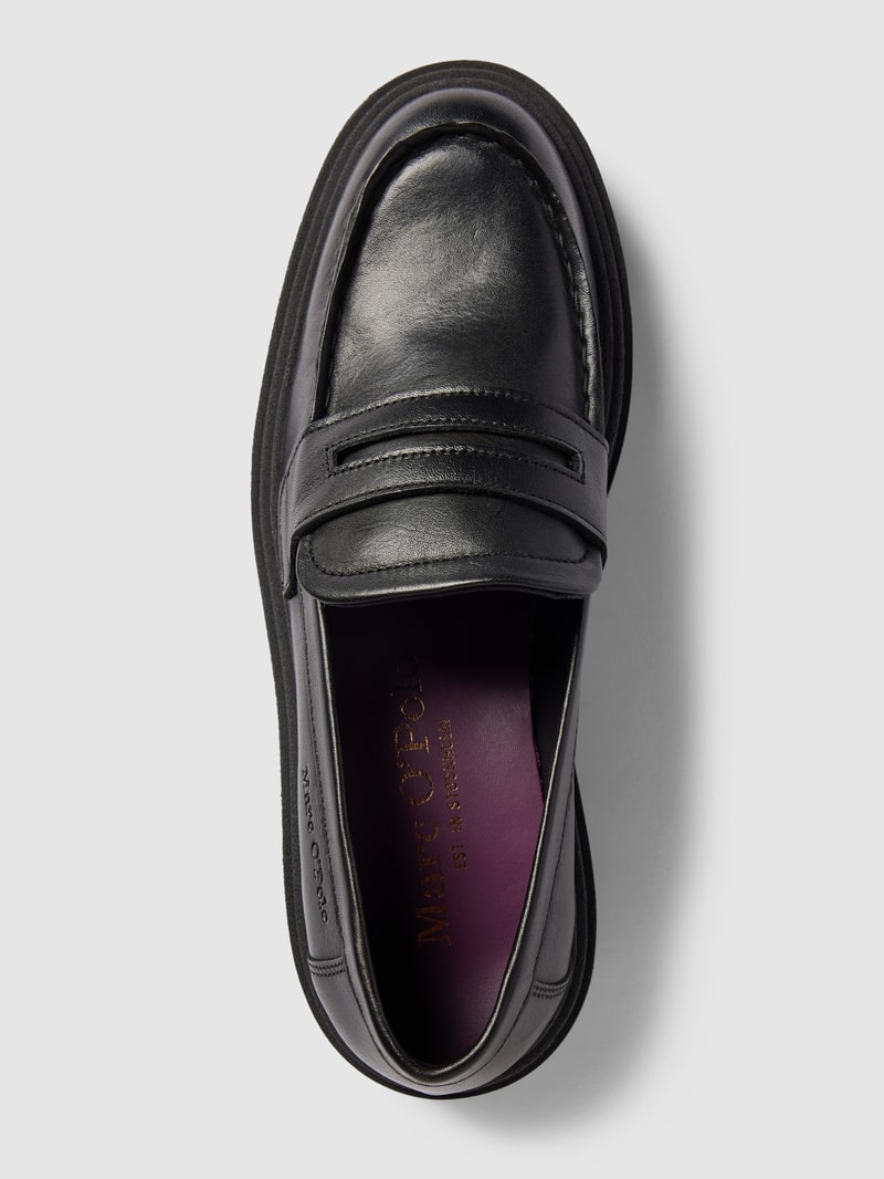Penny-Loafer aus Leder Modell 'PIA' in schwarz