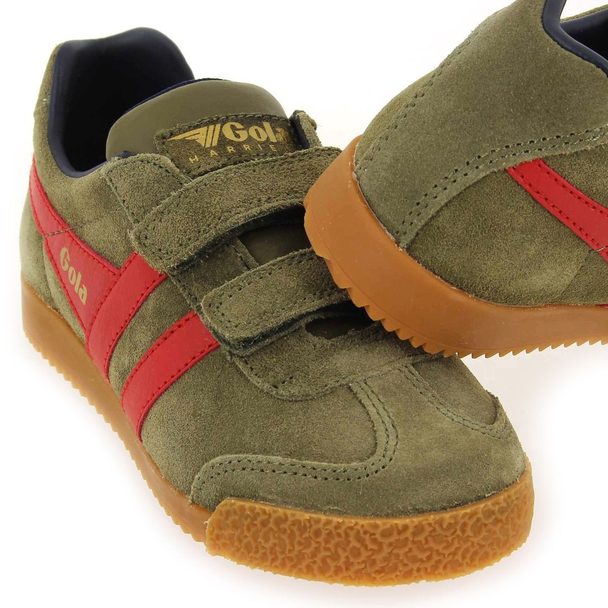 Gola  HARRIER VELCRO CKA192 - Kaki Rouge