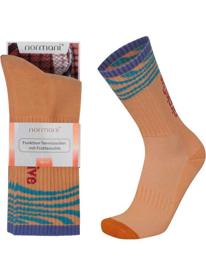 normani 4 Funktions Tennissocken mit Frotteesohle in Orange günstig kaufen