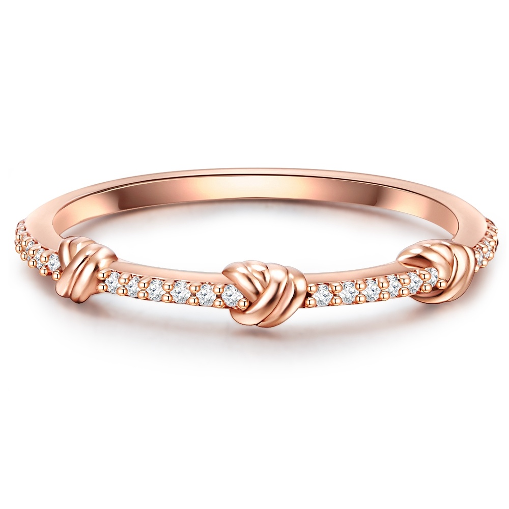 Glanzstücke München Bague en argent Argent sterling Oxyde de zirconium (CZ) en Or rose Bague
