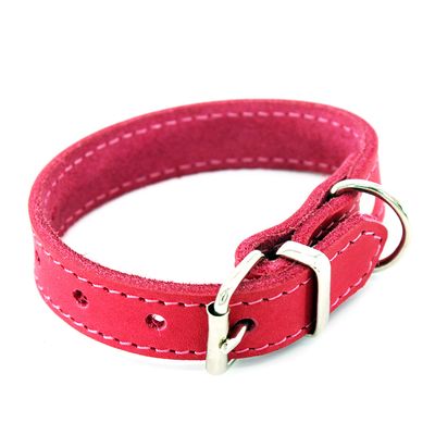 Heim Halsband mit Ziernaht, pink
