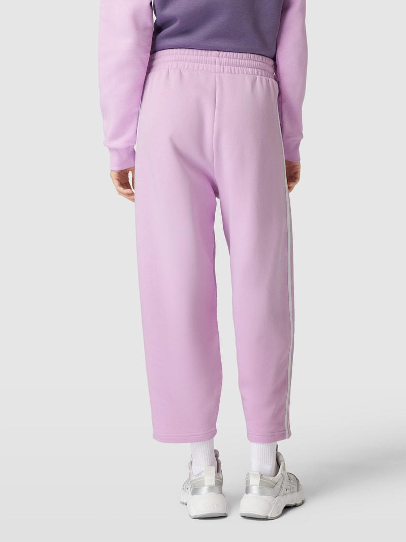 Sweatpants mit Logo-Streifen in violett