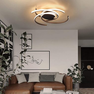 ZMH LED Deckenleuchte 77W dimmbar Fernbedienung Eisen Aluminium, LED fest integriert, warmweiß-kaltweiß