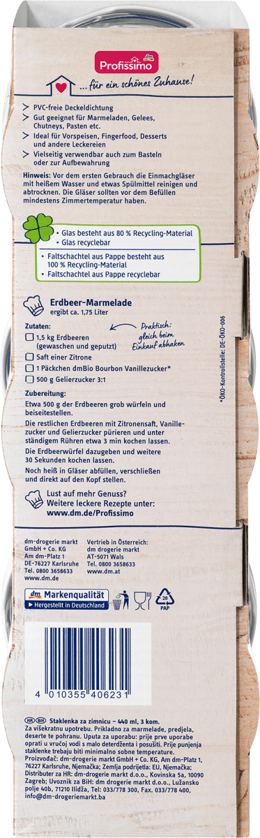 Einmachgläser 440ml, 3 St