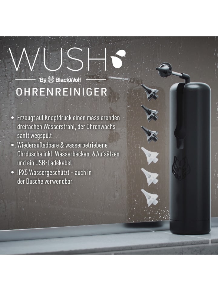 MediaShop Ohrendusche Wush in Schwarz günstig kaufen onesize