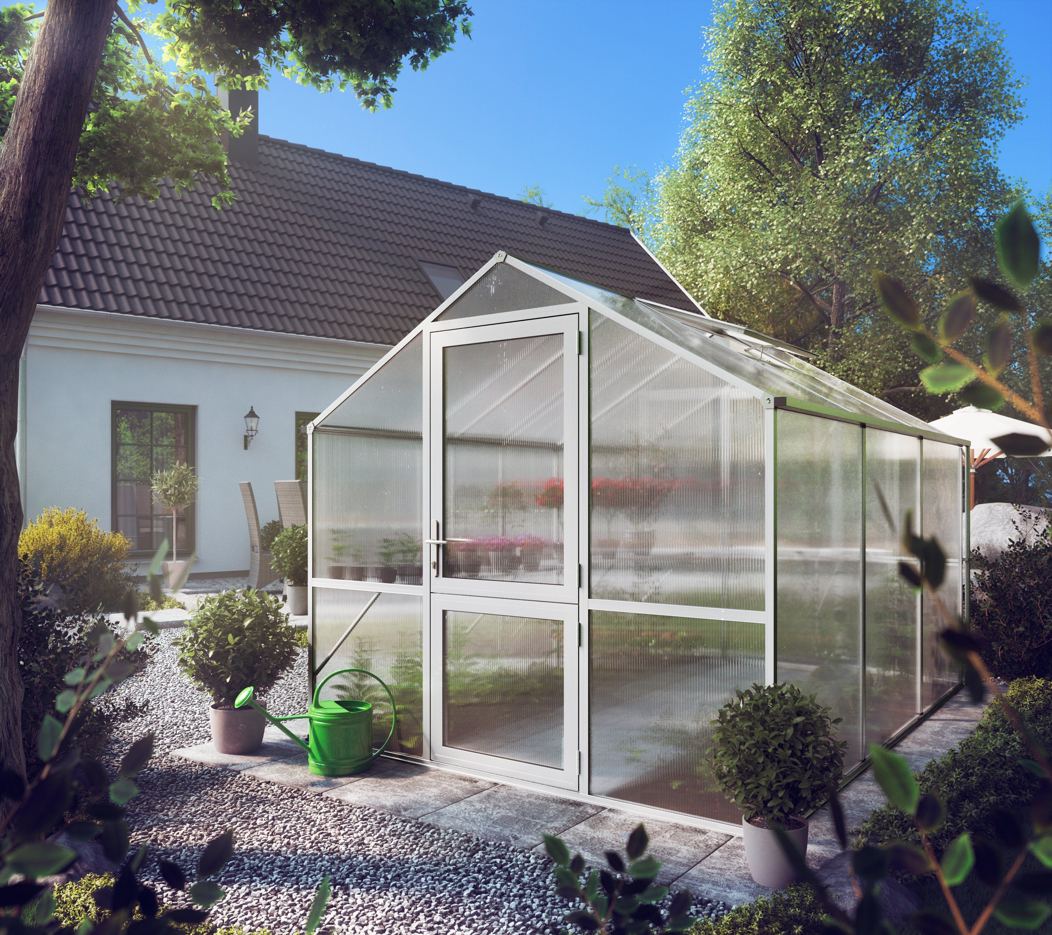 KGT Gewächshaus Rose III, BxTxH: 233 x 323 x 215 cm, 10 mm Wandstärke