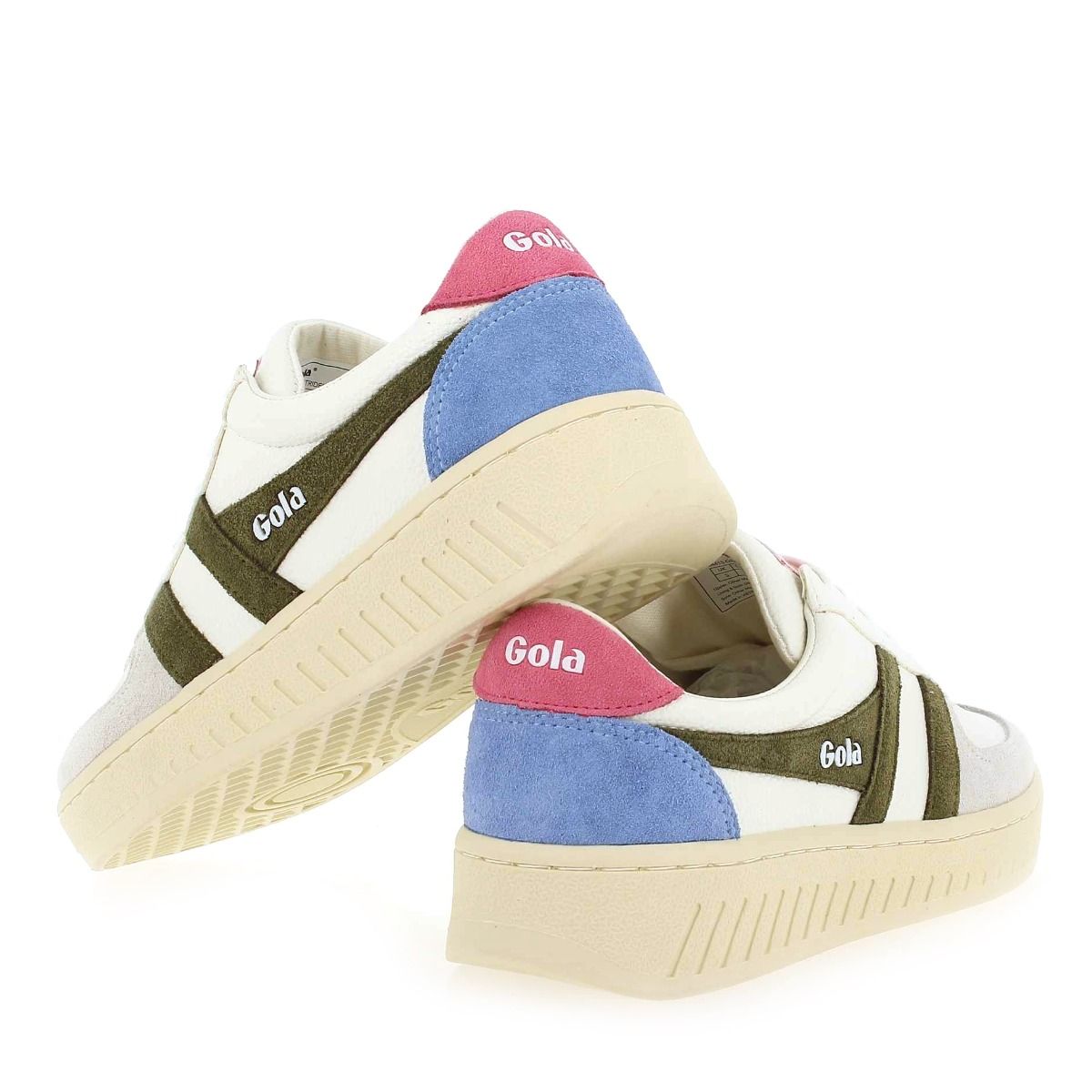 Gola  GRANDSLAM TRIDENT CLA415 - Blanc Kaki