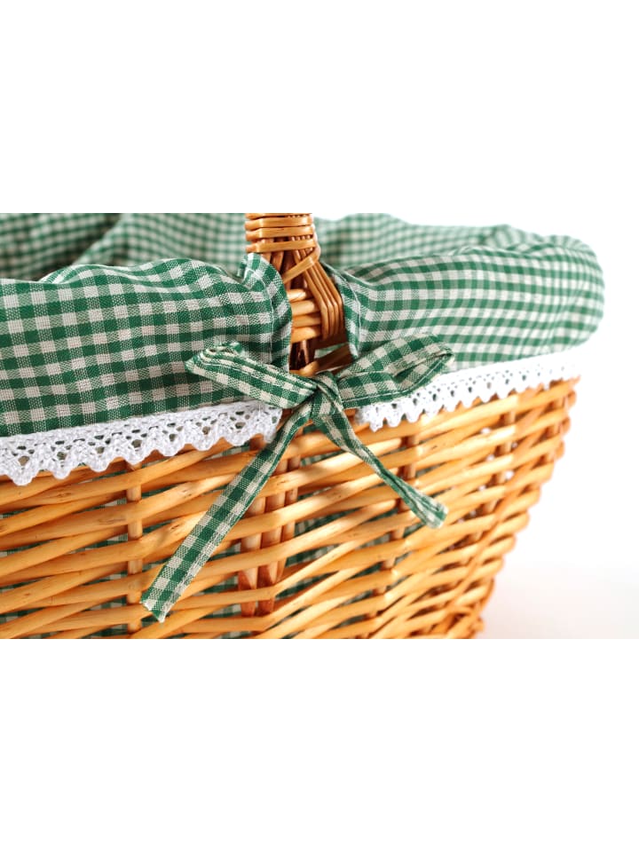 kobolo Einkaufskorb GREEN CHECK in Braun günstig kaufen onesize