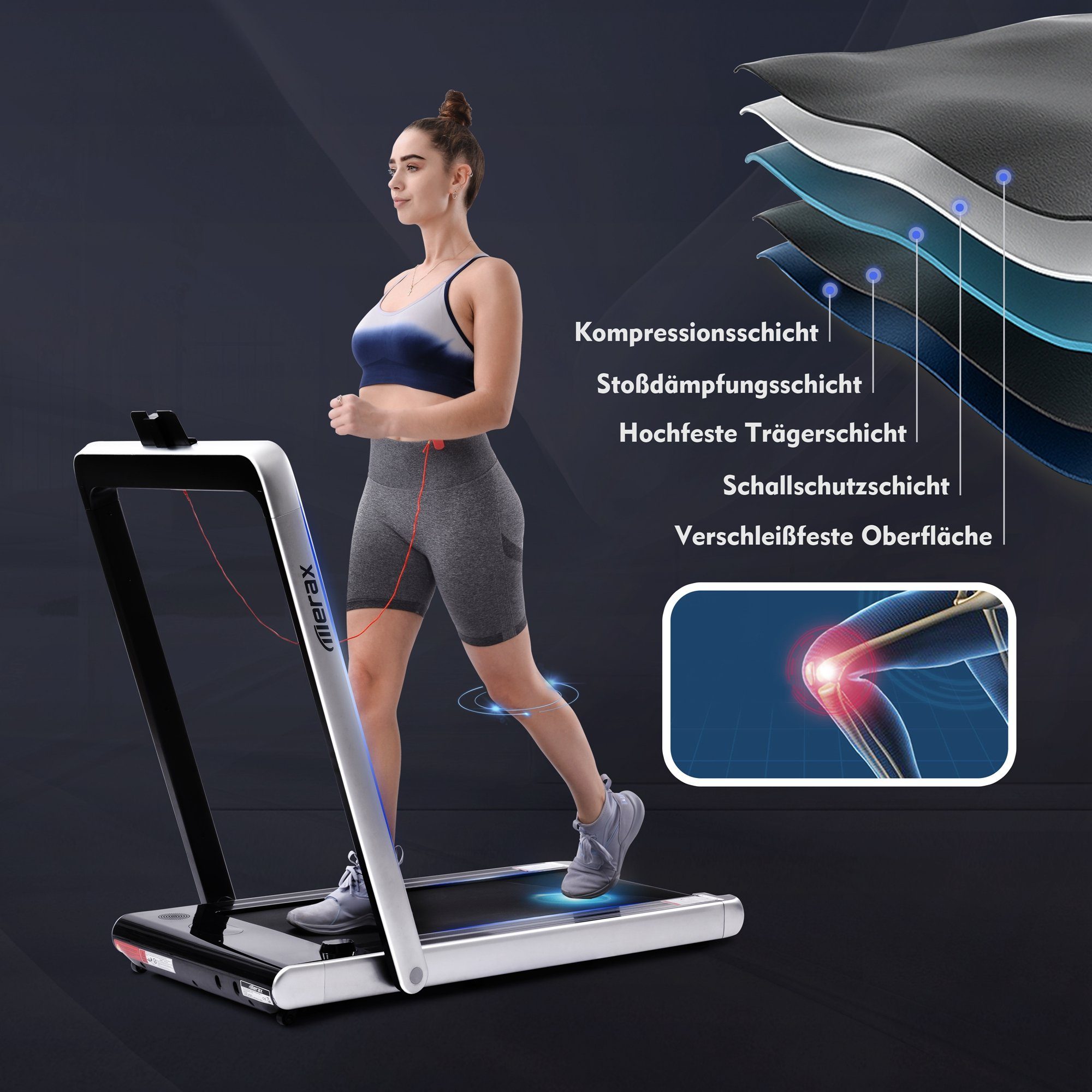 Spark Laufband Laufband/Elektrisches Faltlaufband/2,25 PS/2-in-1-Laufmaschine