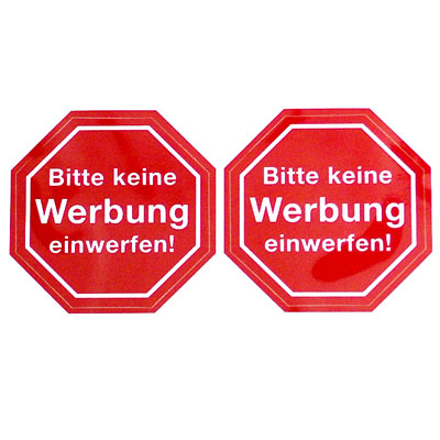 Aufkleber "Bitte keine Werbung einwerfen" - ATU