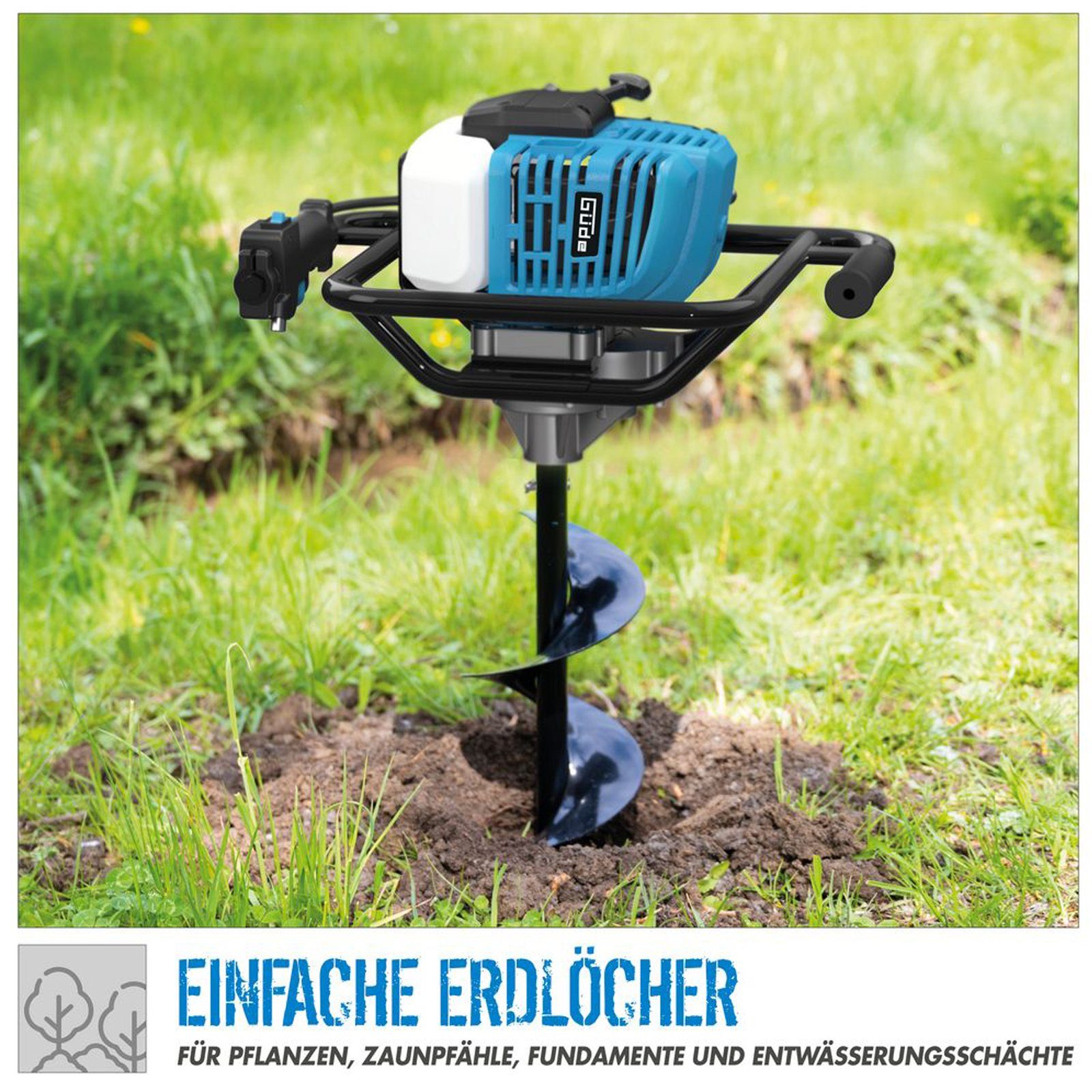 Güde Erdbohrer Güde Benzin Erdbohrer Erdlochbohrer Pfahlbohrer Zaunbohrer GE 1450.1