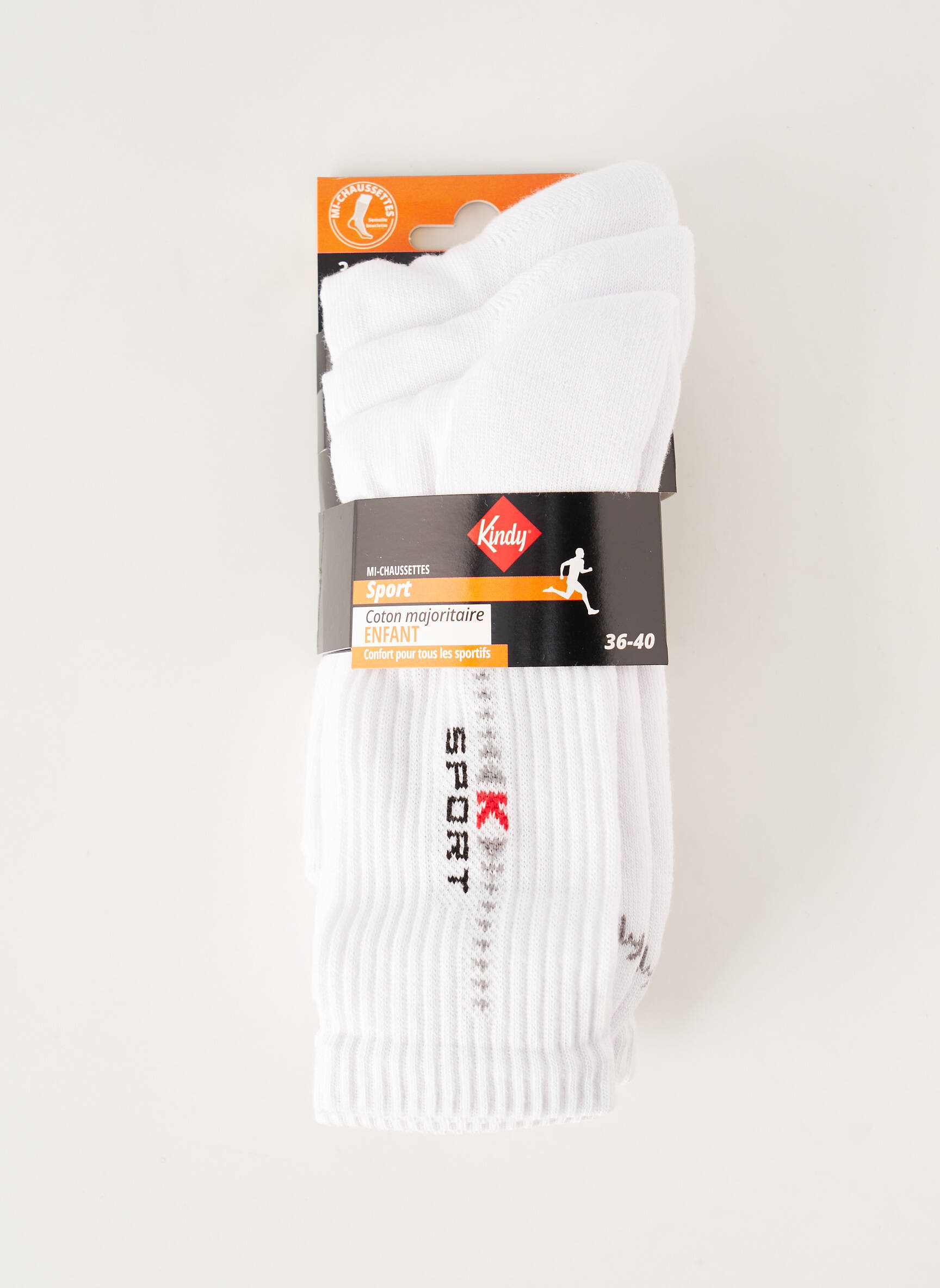 Kindy Chaussette Unisexe couleur blanc