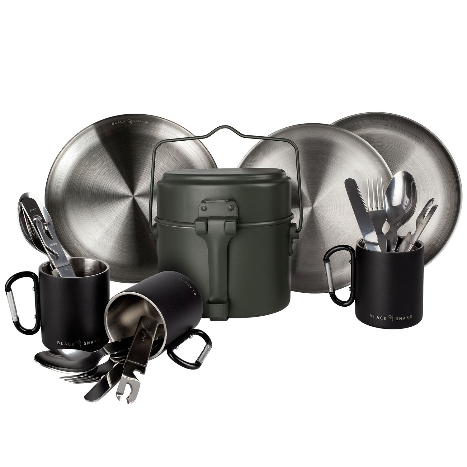 Black Snake 19-teiliges Karbiner Campingkochgeschirr Set