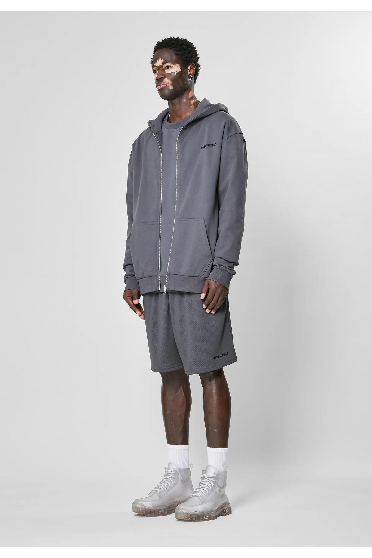 9N1M SENSE  Unisex Essential Zip Hoodie