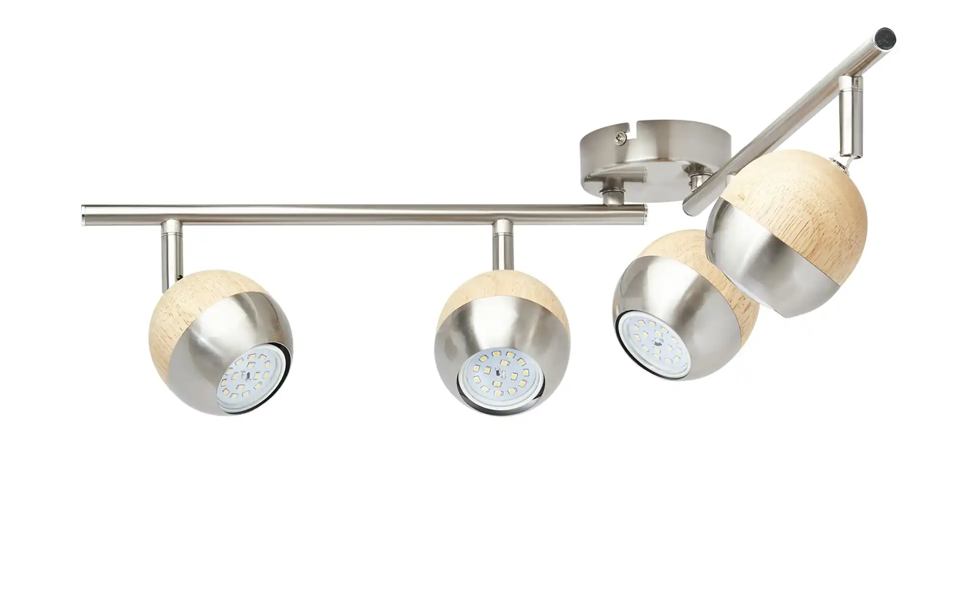 KHG LED-Spot, 4-flammig, mit Holz