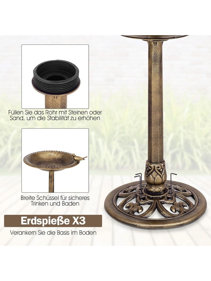 COSTWAY Vogelfutterstation in Bronze günstig kaufen onesize