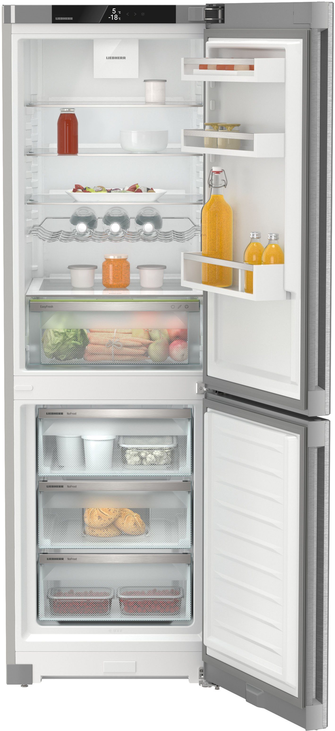 Liebherr Kühl-/Gefrierkombination KGNcef 1863_091190451, 185,5 cm hoch, 59,7 cm breit, 4 Jahre Garantie inklusive