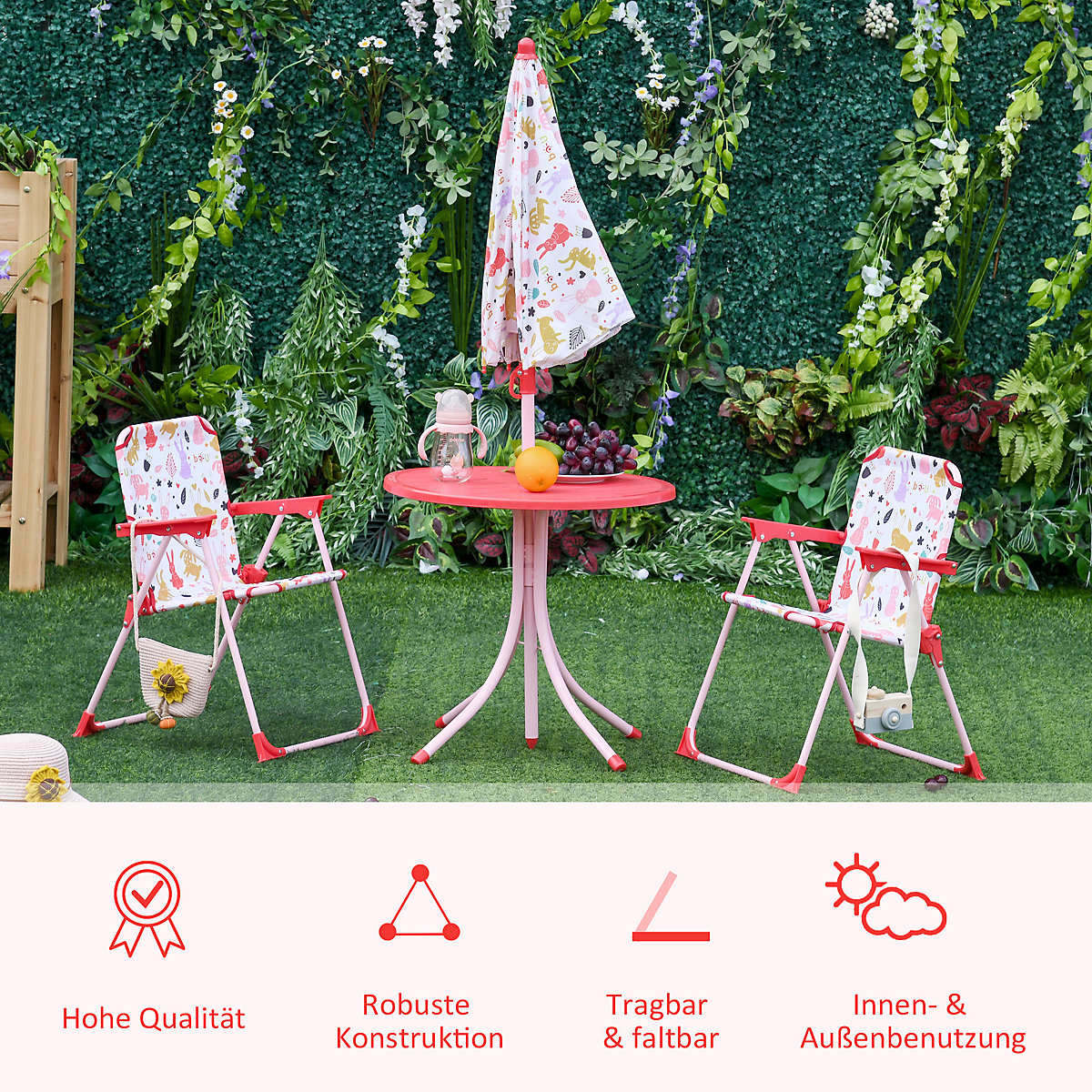 Kinder Gartenset mit Sonnenschirm