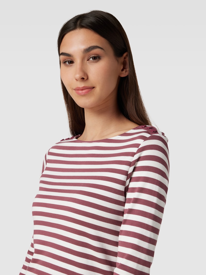 T-Shirt mit 3/4-Arm in rostrot