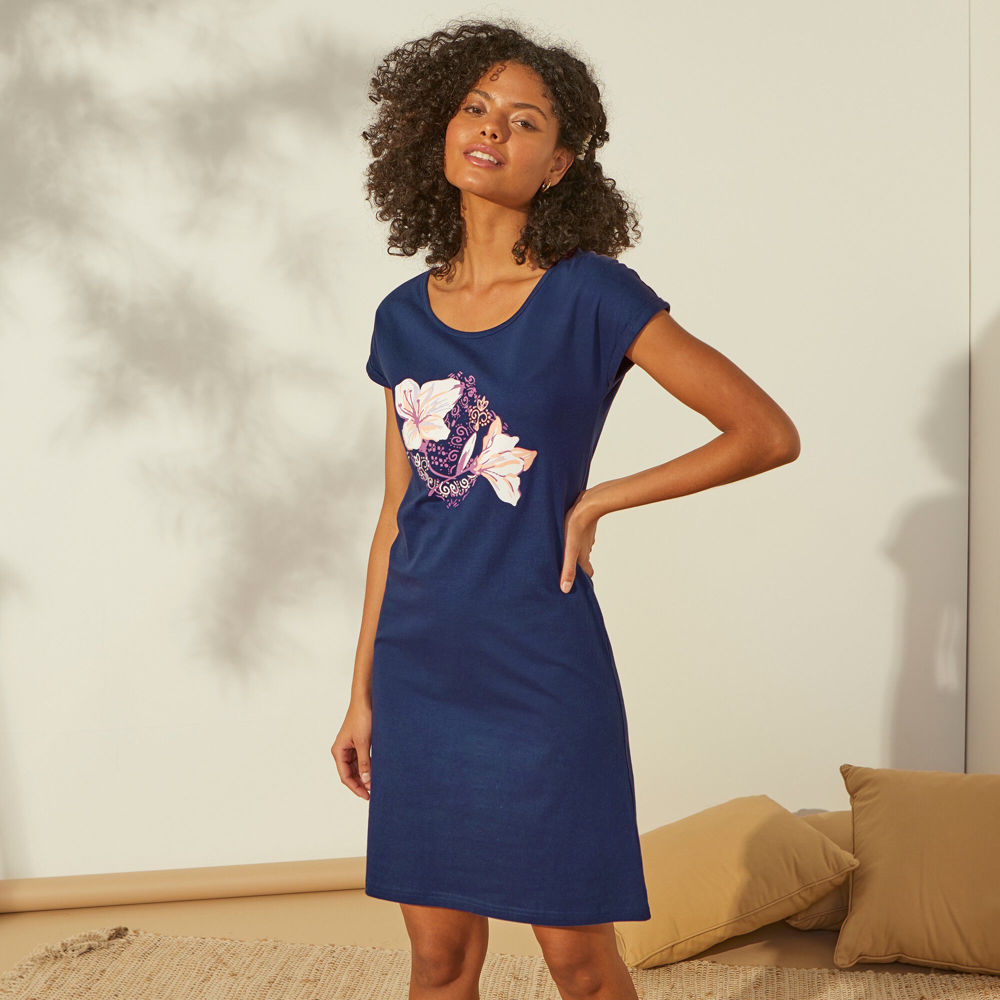 Chemise de nuit imprimé fleuri