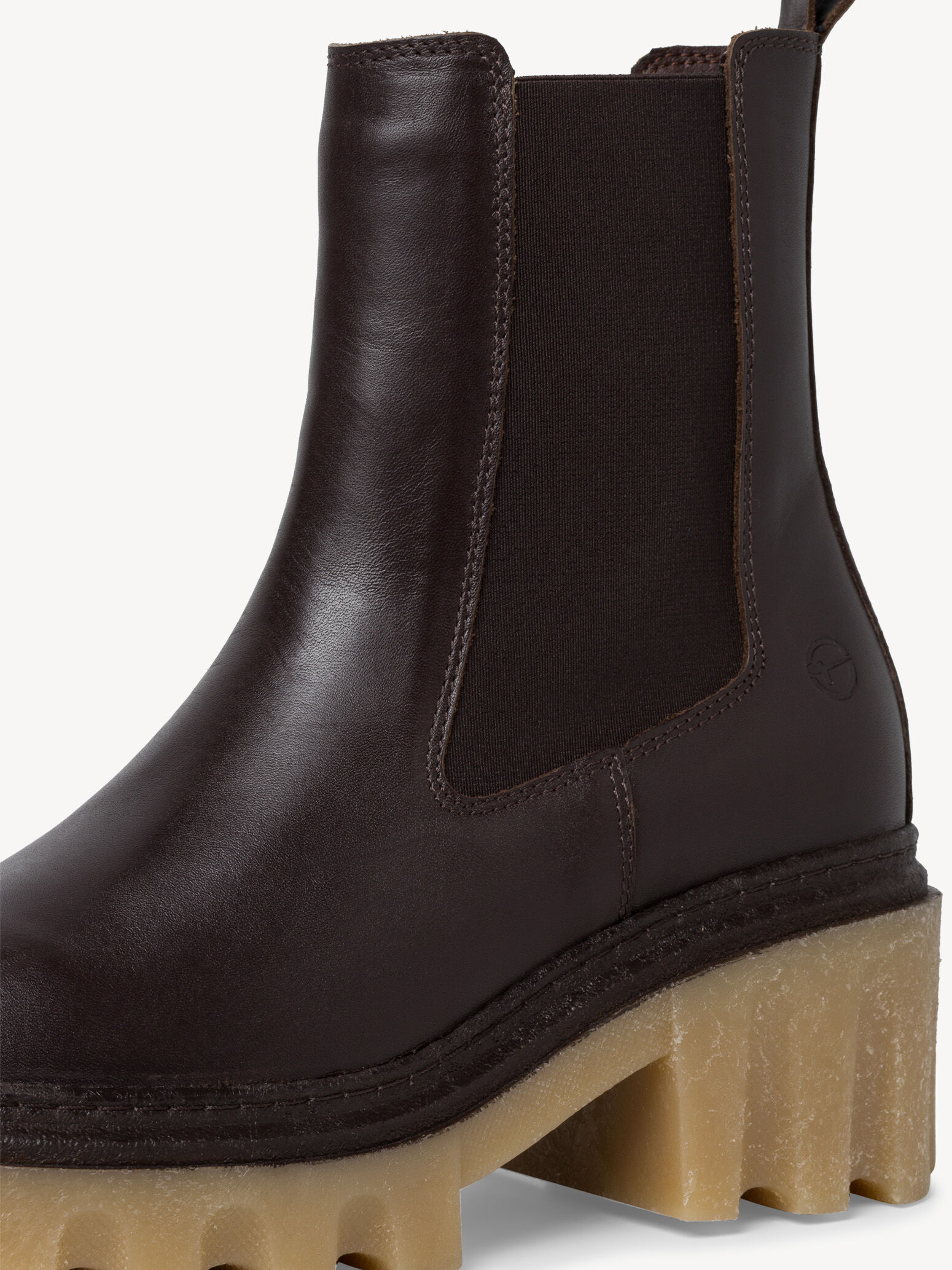 Bottine Chelsea en cuir - marron
