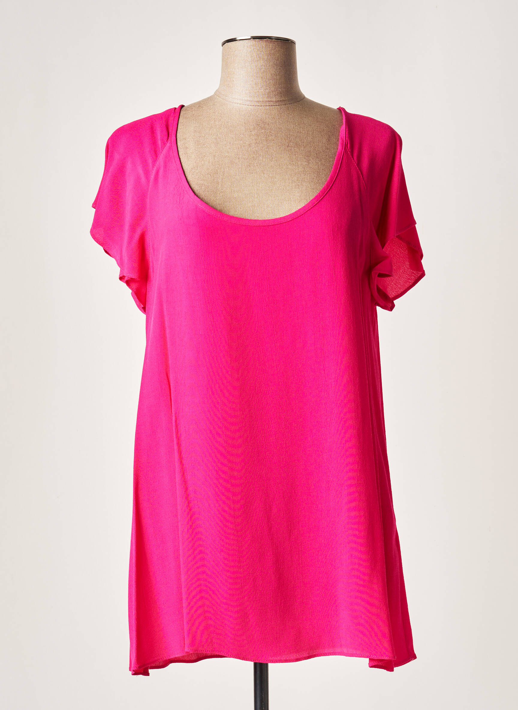 Lauren Vidal Tuniquemanchecourte Femme couleur rose