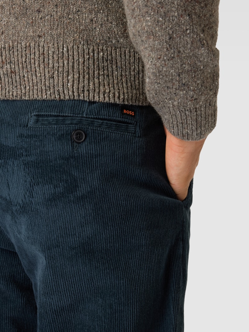 Cordhose mit Gesäßtaschen Modell 'Statum' in petrol