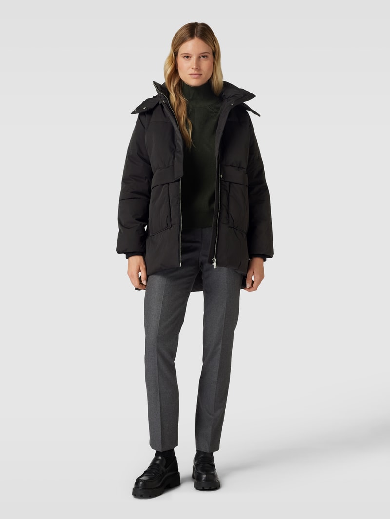 Jacke mit Kapuze Modell 'Petra' in schwarz