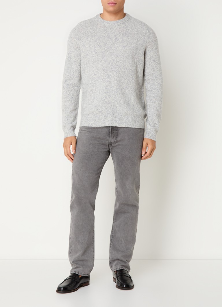 Pulover NN.07 John din tricot fin, amestec de lână, cu diverse imprimeuri.