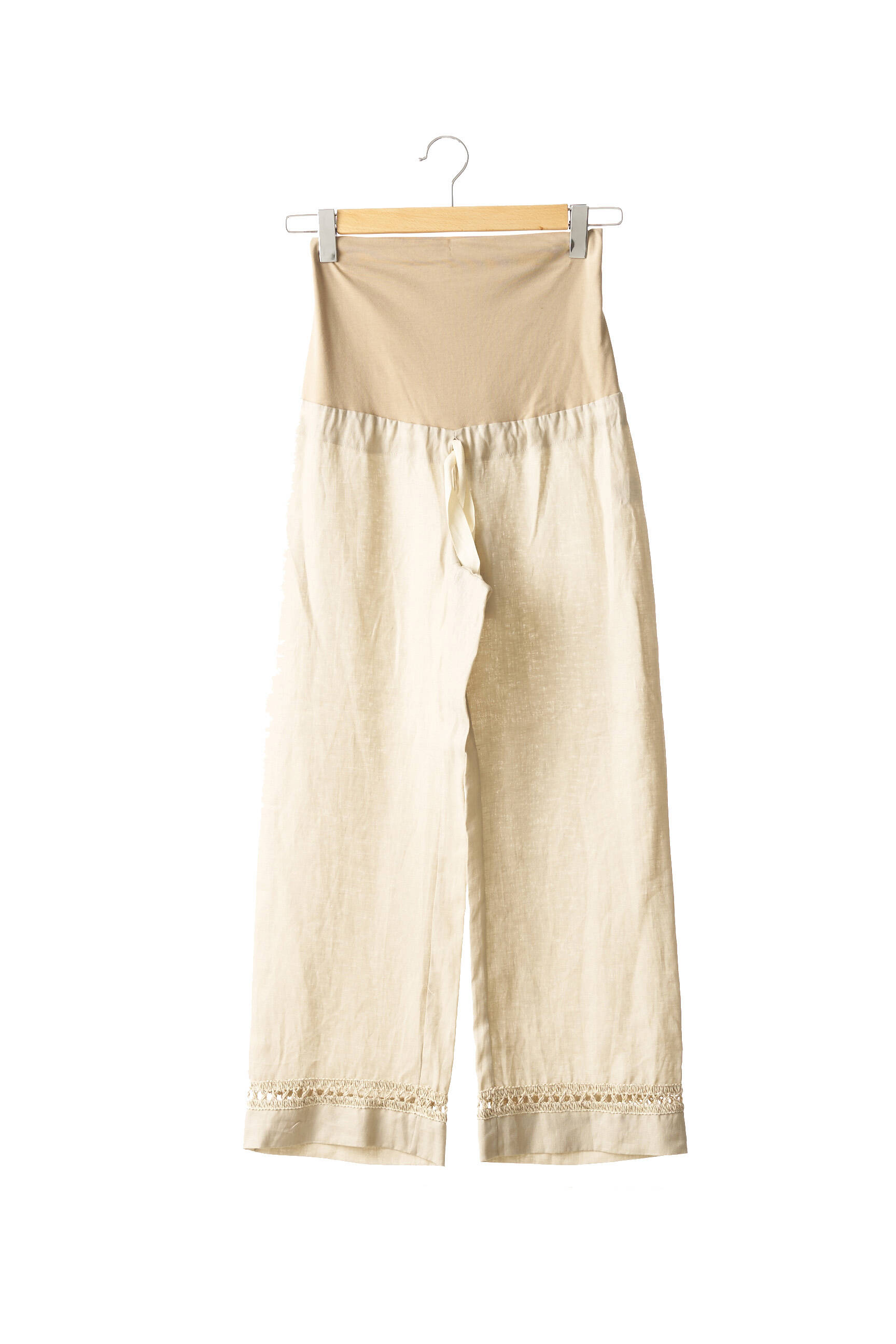 Menonove Pantalons Maternite Femme couleur beige