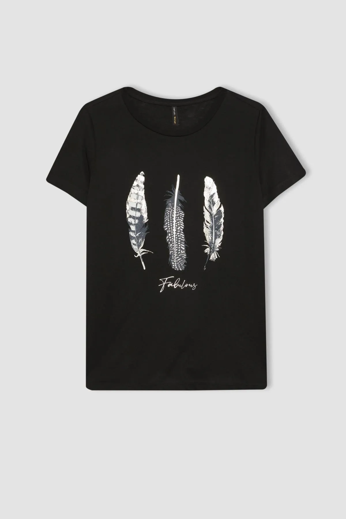 DeFacto  Bedrucktes Kurzarm-T-Shirt mit normaler Passform und Rundhalsausschnitt C2110ax24sp