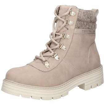 Tom Tailor Schnür Boots in beige