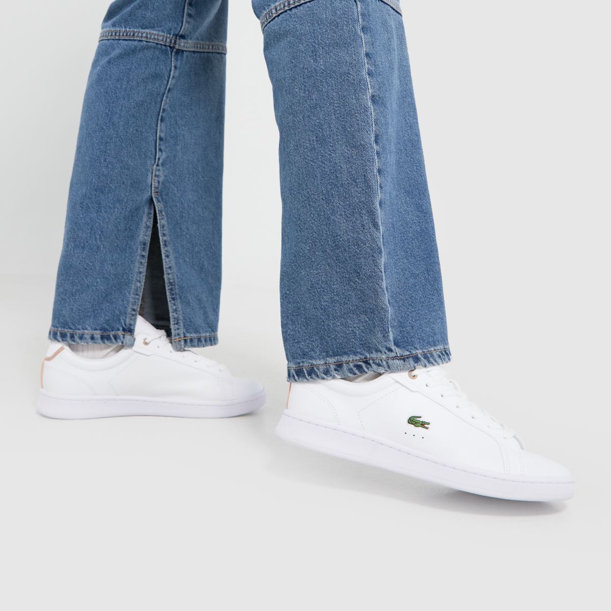 Tenisky Lacoste Carnaby Pro v bílé a růžové barvě