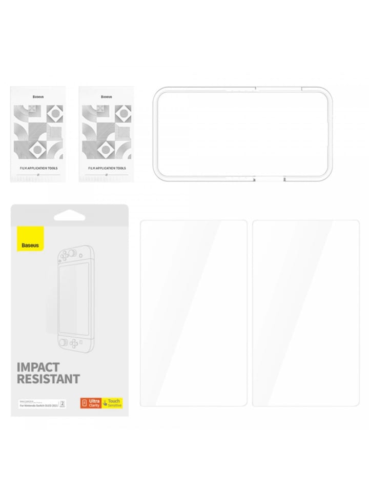Baseus Set aus 2x Crystal Panzerglas für Nintendo Switch in Transparent günstig kaufen onesize