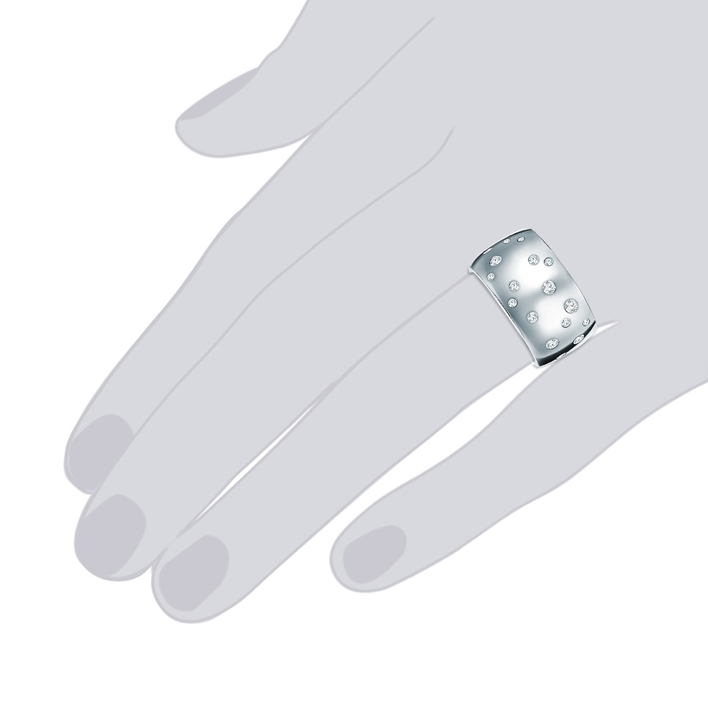 Rafaela Donata Bague de cristaux Swarovski Acier inoxydable Orné de cristaux Swarovski en Argent Bague