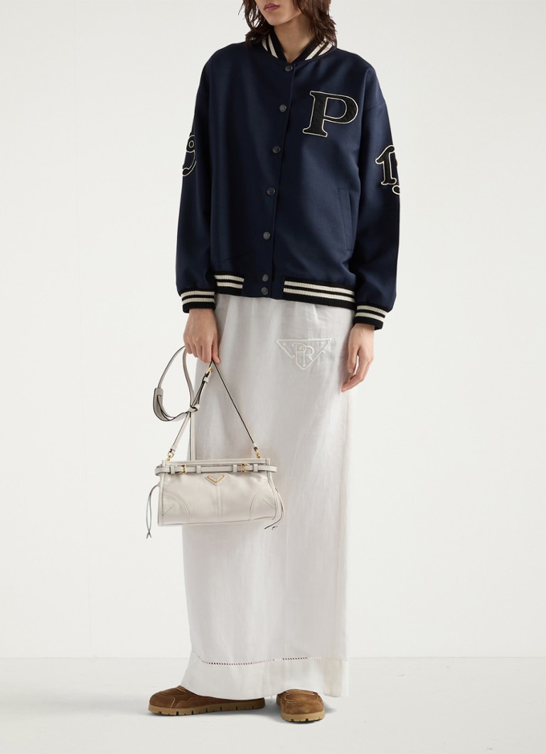 Prada  Small schoudertas van leer met afneembare schouderriem